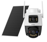 Dual 10MP (5MP+5MP) IP camera with 2.4GHz WiFi+4G solar panel