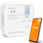 Qoltec Certified wireless Carbon monoxide (CO) sensor with battery | CO detector | TUYA | Wi-Fi | sensor service life 10-years | 85dB alarm | LED