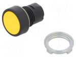 Switch: push-button | 22mm | Stabl.pos: 1 | yellow | none | IP65 | flat
