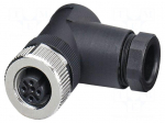 Connector: M12 | plug | PIN: 5 | 48V | angled | IP67 | screw terminal | 4A