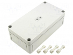Enclosure: multipurpose | X: 94mm | Y: 180mm | Z: 57mm | TK PC | grey | IP66