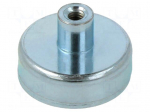 Magnet: permanent | hard ferrite | 39N | &Oslash;: 25mm | H: 14mm | steel