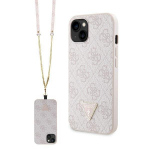 Guess GUHCP14XP4TDSCPP Hardcase Crossbody 4G Metal Logo for iPhone 14 Pro Max 6.7" / pink