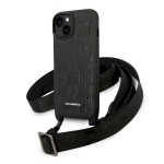 Karl Lagerfeld KLHCP14SSTMMK Hardcase Monogram Plaque Logo Stra for iPhone 14/15/13 6,1" / black