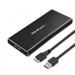 Qoltec alumīnija korpuss | M.2 SSD disks | SATA | NGFF | USB 3.0 | Īpa&scaron;i ātrs 5 Gb/s | 2 TB | Melns