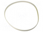Timing belt | T10 | W: 20mm | H: 4.5mm | Lw: 1240mm | Tooth height: 2.5mm