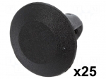 Gasket clip | 25pcs | Alfa Romeo,Fiat,Lancia | OEM: 7677865 | black