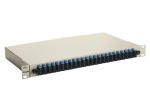 Equip 24-Port Fiber Optic Splice Box, SC Duplex, OS2, 1U, Equipped, Grey