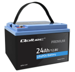 Qoltec 53702 LiFePO4 lithium iron phosphate battery | 12.8V | 24Ah | 307.2Wh | BMS