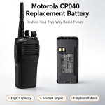 2700mAh Replacement Battery for Motorola MNN4254AR NNTN4496 NNTN4496AR NNTN4497 NNTN4497A NNTN4497AR NNTN4497DR NNTN4851, MTX838,HT1000, CP1200,CP1660,CP185 With Type-C Port Charger