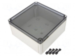 Enclosure: multipurpose | X: 180mm | Y: 182mm | Z: 90mm | TK PS | grey