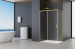 Du&scaron;inurk Treviso Gold 120X80X195  l&auml;bipaistev Easy Clean klaas 6mm,harjatud kuldne profiil