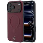 Mercedes Leather 3D MagSafe for iPhone 18 Pro Max / 17 Pro Max / burgundy