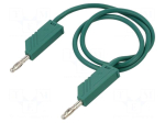 Test lead: single | 60VDC | 30VAC | 32A | Len: 0.5m | green | MLN 50/2,5