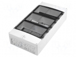 Enclosure: for modular components | IP55 | grey | No.of mod: 36
