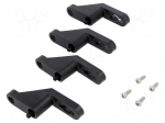 Set of wall holders | L: 95mm | W: 20mm | H: 40mm | Colour: black