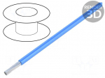 Wire | HookUp Wire Teflon | stranded | Cu | 26AWG | blue | PTFE | 250V