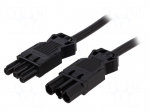 Cable: mains | GST18 | 16A | 250V | ways: 3 | Colour: black | straight | 4m