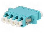 Connector: fiber optic | socket,coupler | quad multi mode | female