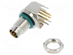 Connector: M8 | male | PIN: 5 | angled 90&deg; | on PCBs | socket | 1.5A | IP68
