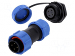 Connector: circular | male + female | PIN: 4 | 3A | IP67 | 500V