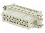 Connector: HDC | female | HA | PIN: 16 | 16+PE | size 5 | 16A | 250V