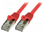Patch cord | F/UTP | 5e | stranded | CCA | PVC | red | 7.5m | 26AWG