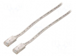 Patch cord | U/UTP | 5e | stranded | CCA | PVC | white | Len: 7m