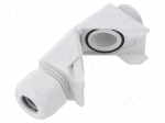Cable gland | angular | M20 | 1,5 | IP68 | Mat: polyamide | grey