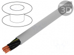 Wire | JZ-500-PUR | 10G0,5mm2 | unshielded | 300/500V | PUR | Cu | grey