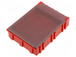 Bin | ESD | 68x57x15mm | Mat: Liastat (dispative) | red