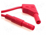 Test lead | 16A | with protection | Urated: 1kV | Len: 1m | red
