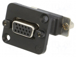 Transition: D-Sub coupler | both sides,D-Sub 15pin HD female