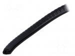 Hole and edge shield | PVC | L: 5m | black | H: 9.5mm | W: 6.5mm | -40&divide;90&deg;C