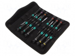 Kit: screwdrivers | Pcs: 12 | precision | Application: WERA.2GO