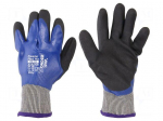 Protective gloves | Size: 10,XL | blue | latex,polyester