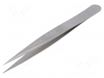 Tweezers | 110mm | for precision works | Blade tip shape: sharp