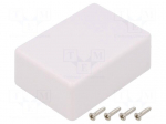 Enclosure: multipurpose | X: 50mm | Y: 70mm | Z: 27.5mm | TWN | ABS | white