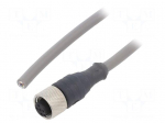 Cable: for sensors/automation | M12 | PIN: 5 | straight | 3m | plug | 2.5A
