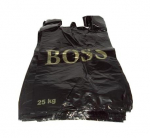 Maisiņi ar rokturiem "BOSS", HDPE, 38x20x60cm, 30mk, melni, 100 gab.