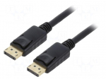 Cable | DisplayPort plug,both sides | DisplayPort 1.2 | 5m | black