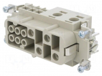 Connector: HDC | female | PIN: 10(4+6) | size 16 | contact insert | 690V