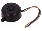 Sound transducer: piezo signaller | 36&divide;48V | 80&divide;90dB | Colour: black
