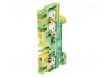 Splice terminal: rail | spring clamp | yellow-green | wemid | 4mm2