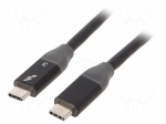 Cable | USB 3.1 | USB C plug,both sides | nickel plated | 1.5m | black