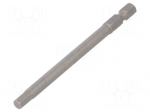Screwdriver bit | hex key | HEX 5mm | 1/4" | Overall len: 89mm
