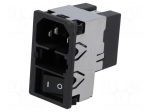 Connector: AC supply | socket | male | 2A | 250VAC | C14 (E) | KMF