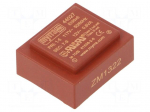 Transformer: encapsulated | 0.6VA | 117VAC | 12V | 50mA | PCB