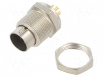 Connector: M9 | socket | male | Plating: gold-plated | 125V | 1A | IP40