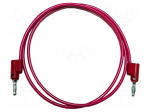 Test lead | 15A | banana plug 4mm,both sides | Urated: 1kV | Len: 0.3m
